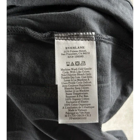 Everlane Uniform Shirt Mens Extra Large Gray Solid Crewneck Cotton Tee Made USA‎ - Picture 9 of 9